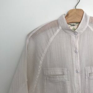 Staring at Stars Sheer Button Down